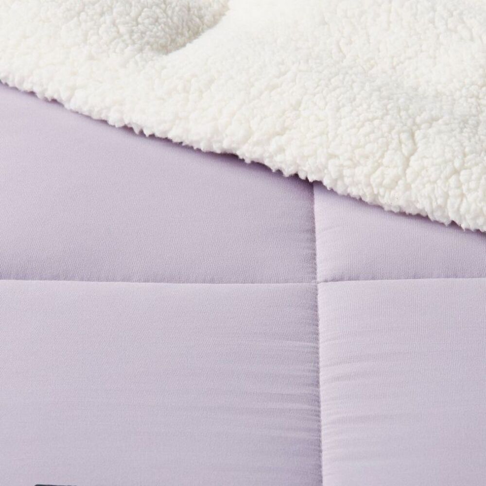 Open Box - Room Essentials -  Faux Shearling Reversib Purple - Picture 3 of 3